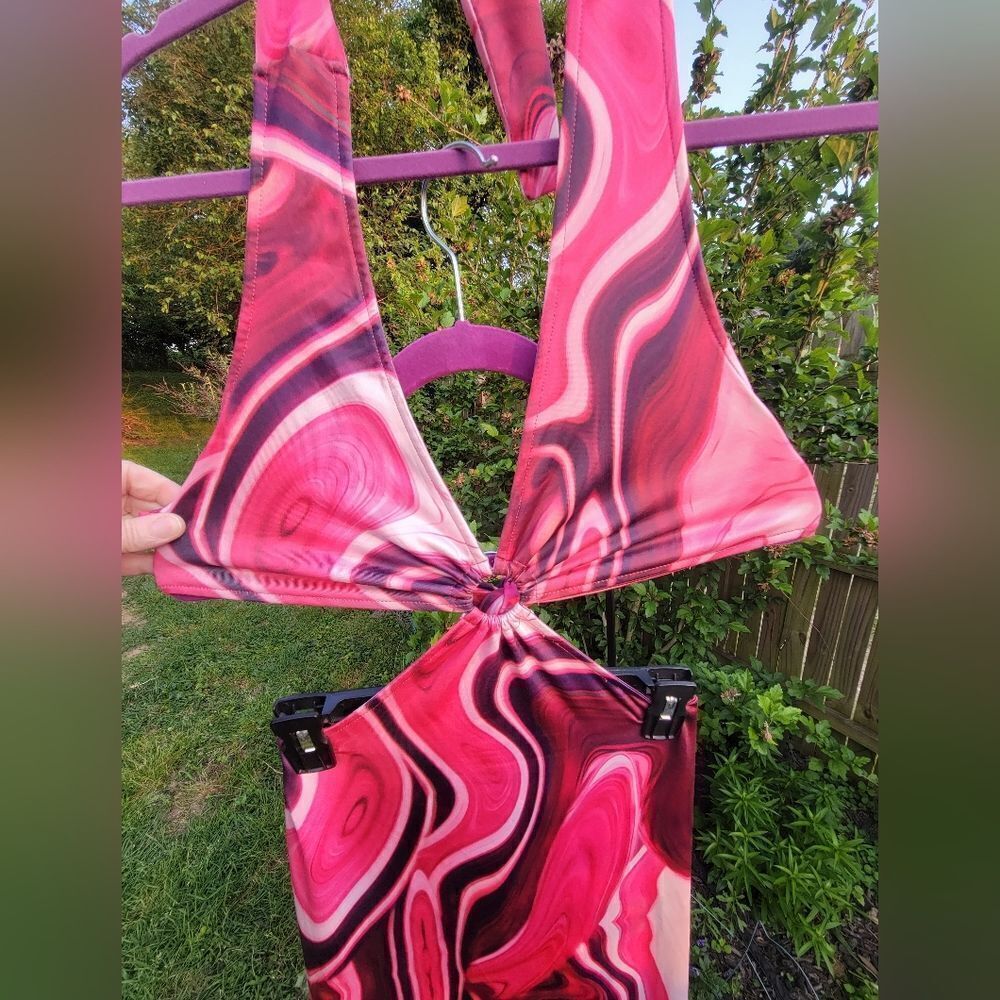 Tie Dye Swirl Halter Dress - Picture 13 of 13